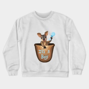 Kangaroo Baby: It's a Boy Crewneck Sweatshirt